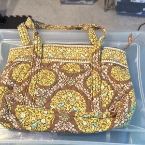 Vera Bradley Brown and Yellow Floral Women's Bag